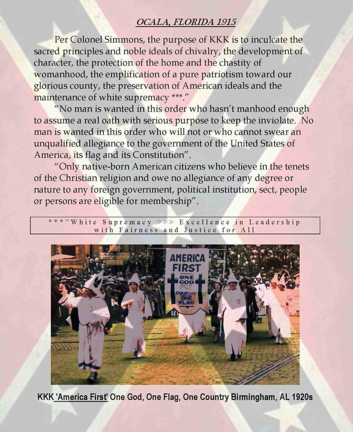America First - that why jews hated the KKK.  The KKK stood against the jew-communist-NWO