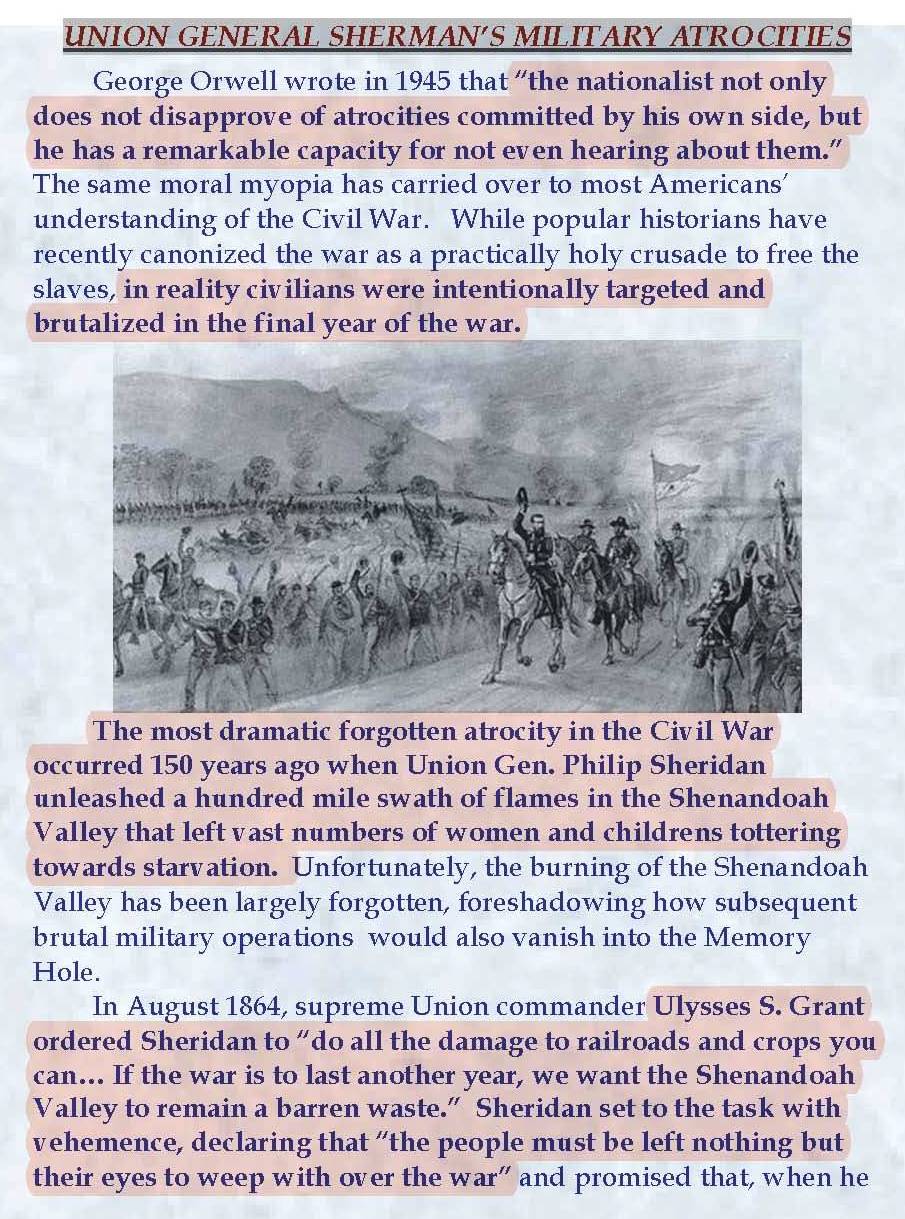UNION GENERAL SHERMAN’S MILITARY ATROCITIES_Page_1 UNION GENERAL SHERMAN’S MILITARY ATROCITIES_Page_1